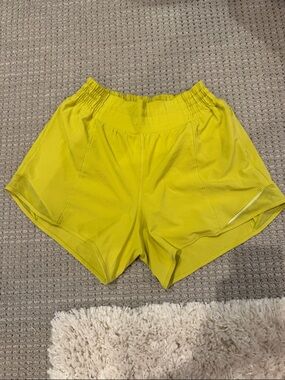 Womens Yellow Lululemon shorts